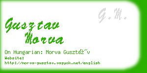 gusztav morva business card